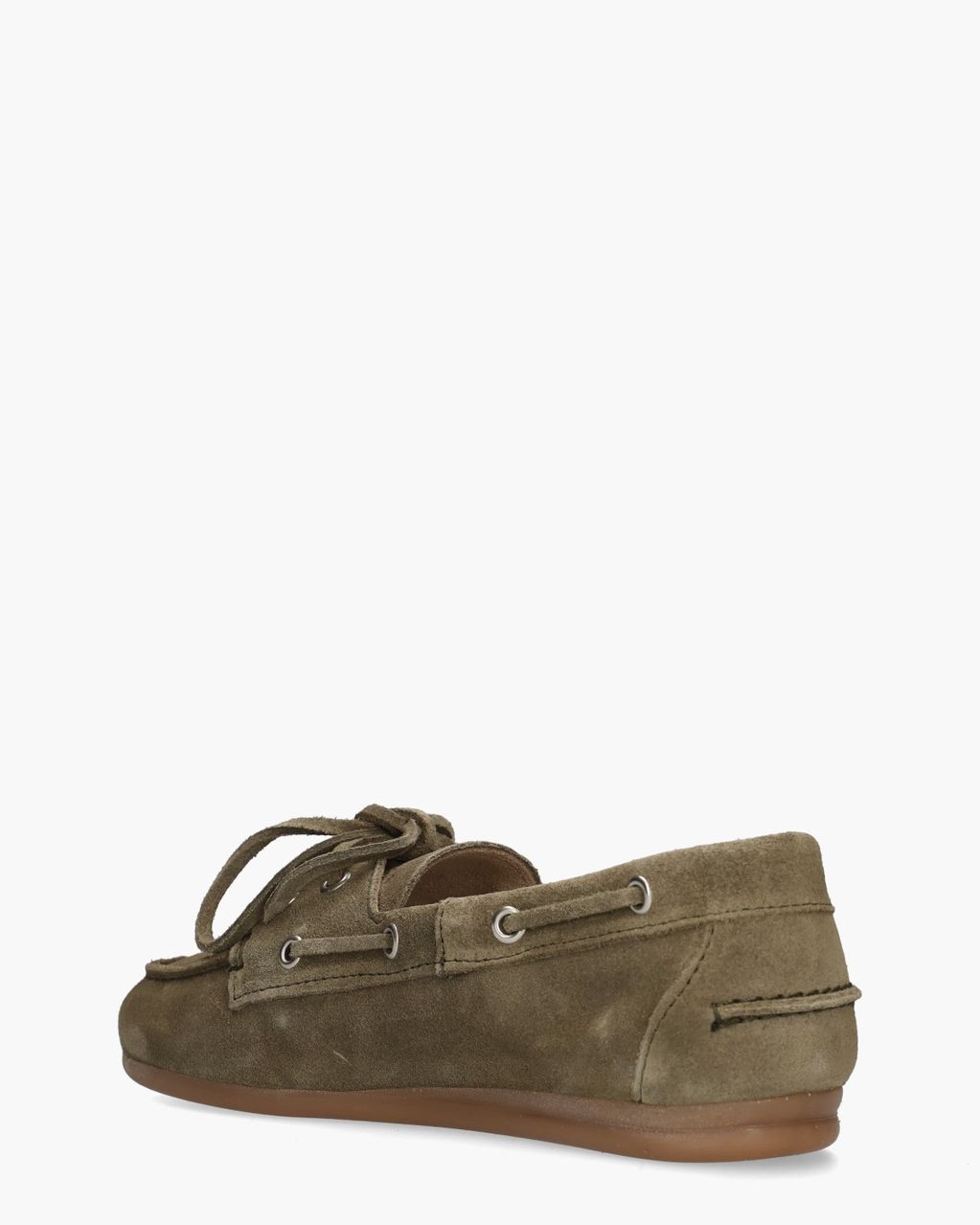 Posa Boat Loafer Brushed Khaki Dames Veterschoenen