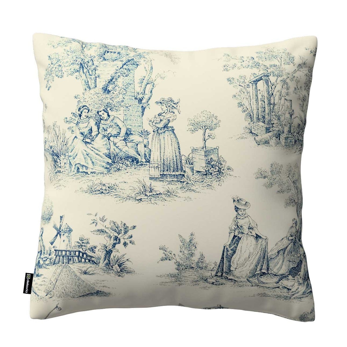 KUSSENHOES Avinon blauw, 43x43 cm