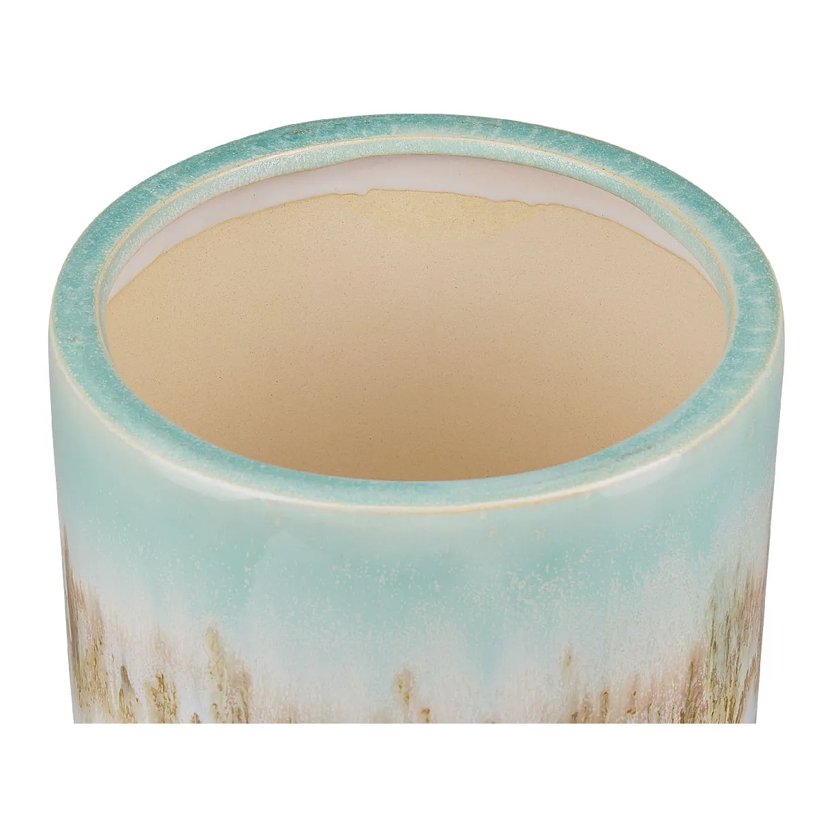 Beliani Vase Cyme - Céramique Vert Menthe 15 cm