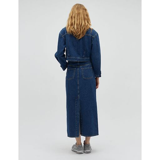 Global Funk Joance-G Denimnederdel, Mid Vintage Blue, S