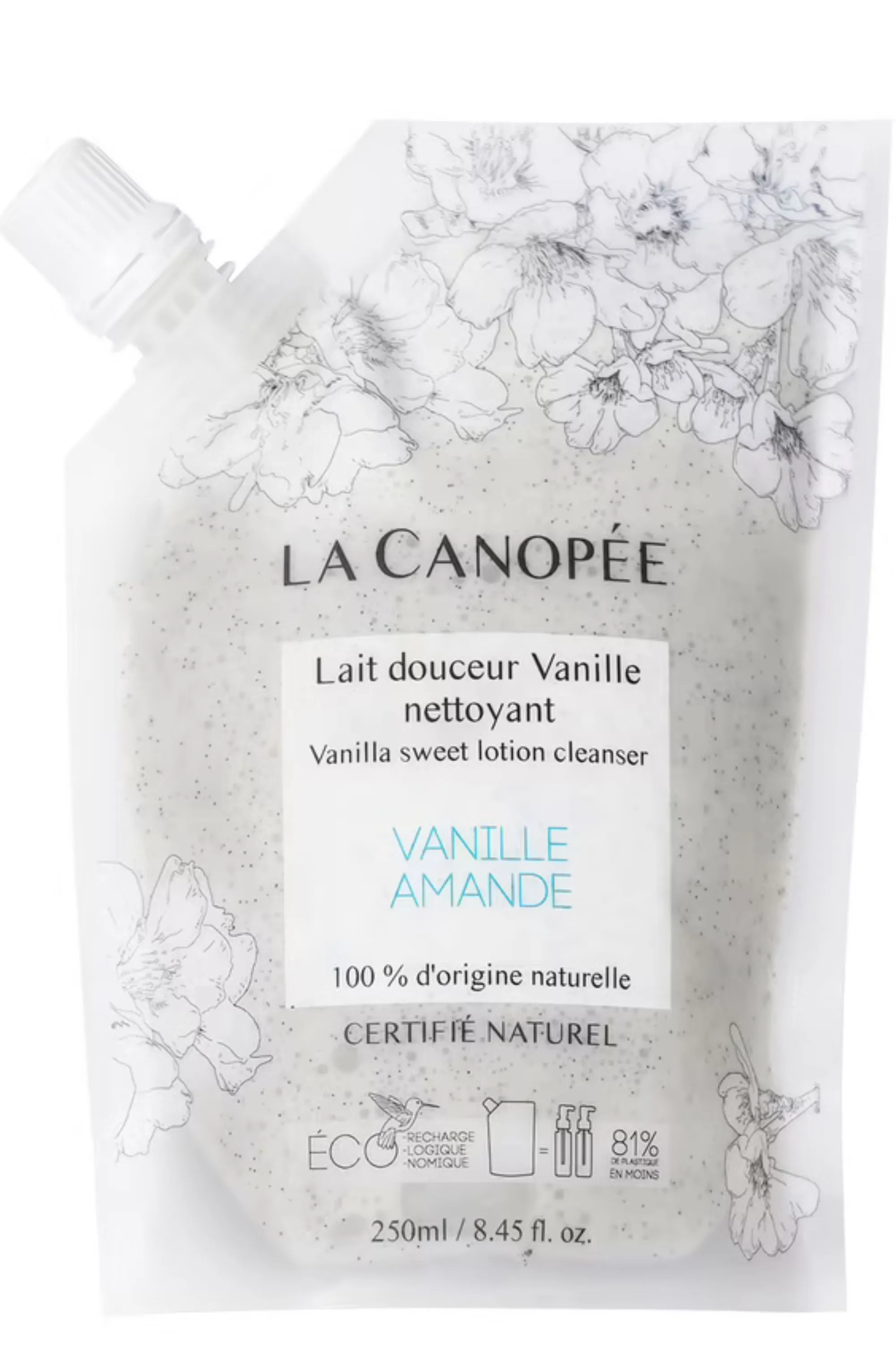 La Canopée Lait douceur vanille nettoyant rechargeable-120 ml