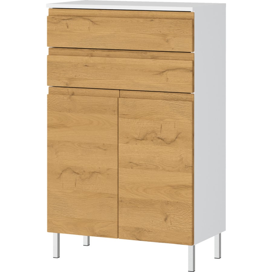 Hochschrank Torra Dekor weiss/Eiche 34 x 190 x 34 cm