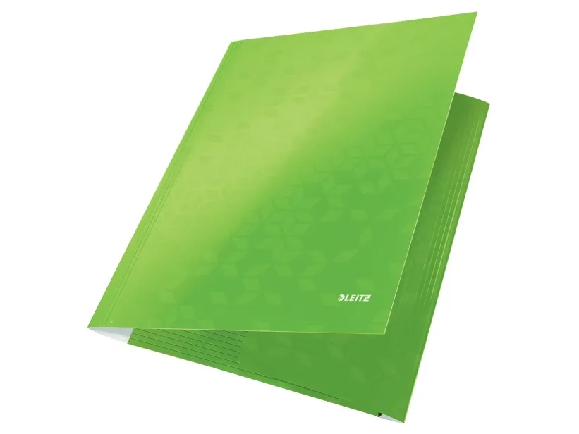 3-klap mappe Leitz WOW pap A4 grøn - (10 stk.)