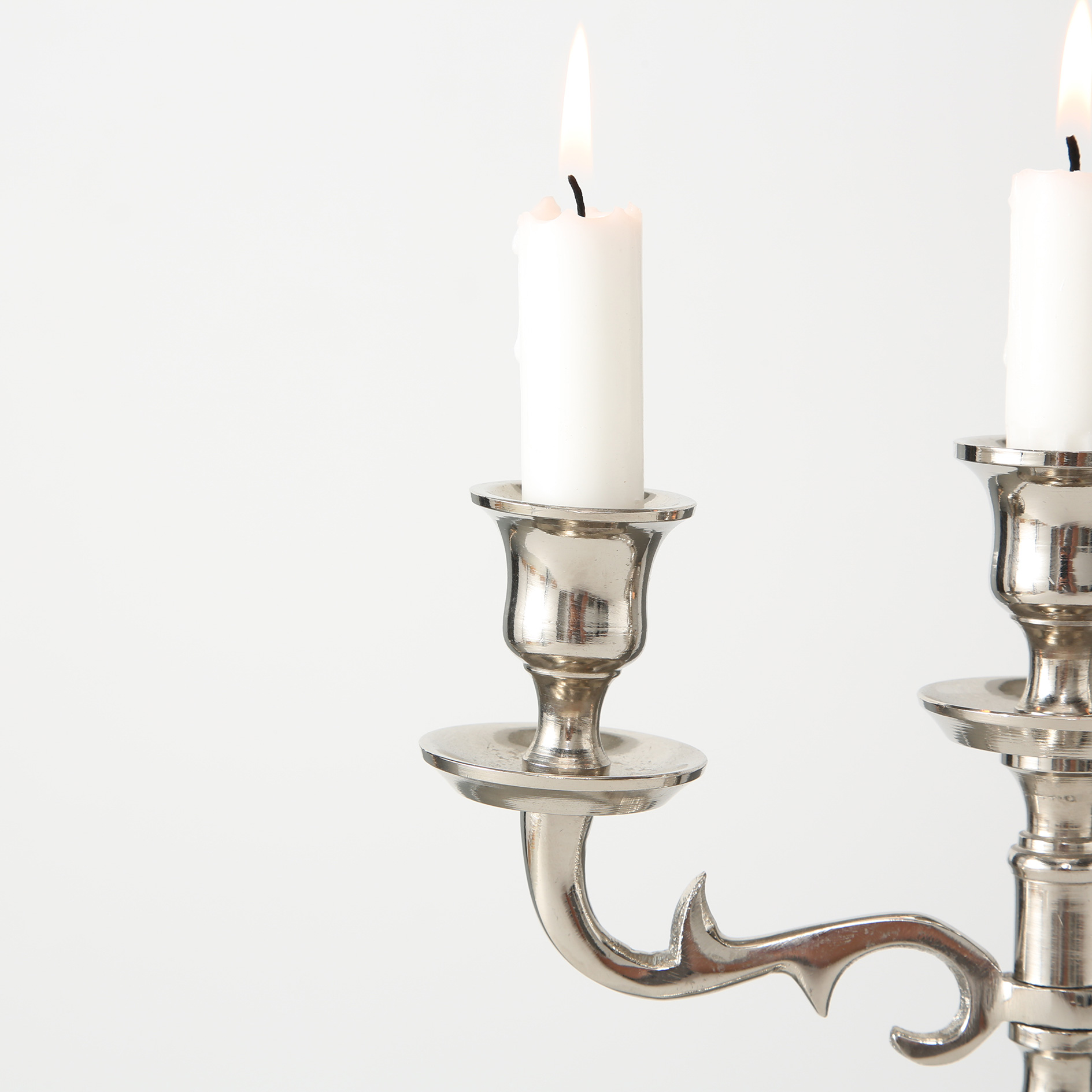 Kerzenleuchter - silber - Aluminium - für 3 Kerzen