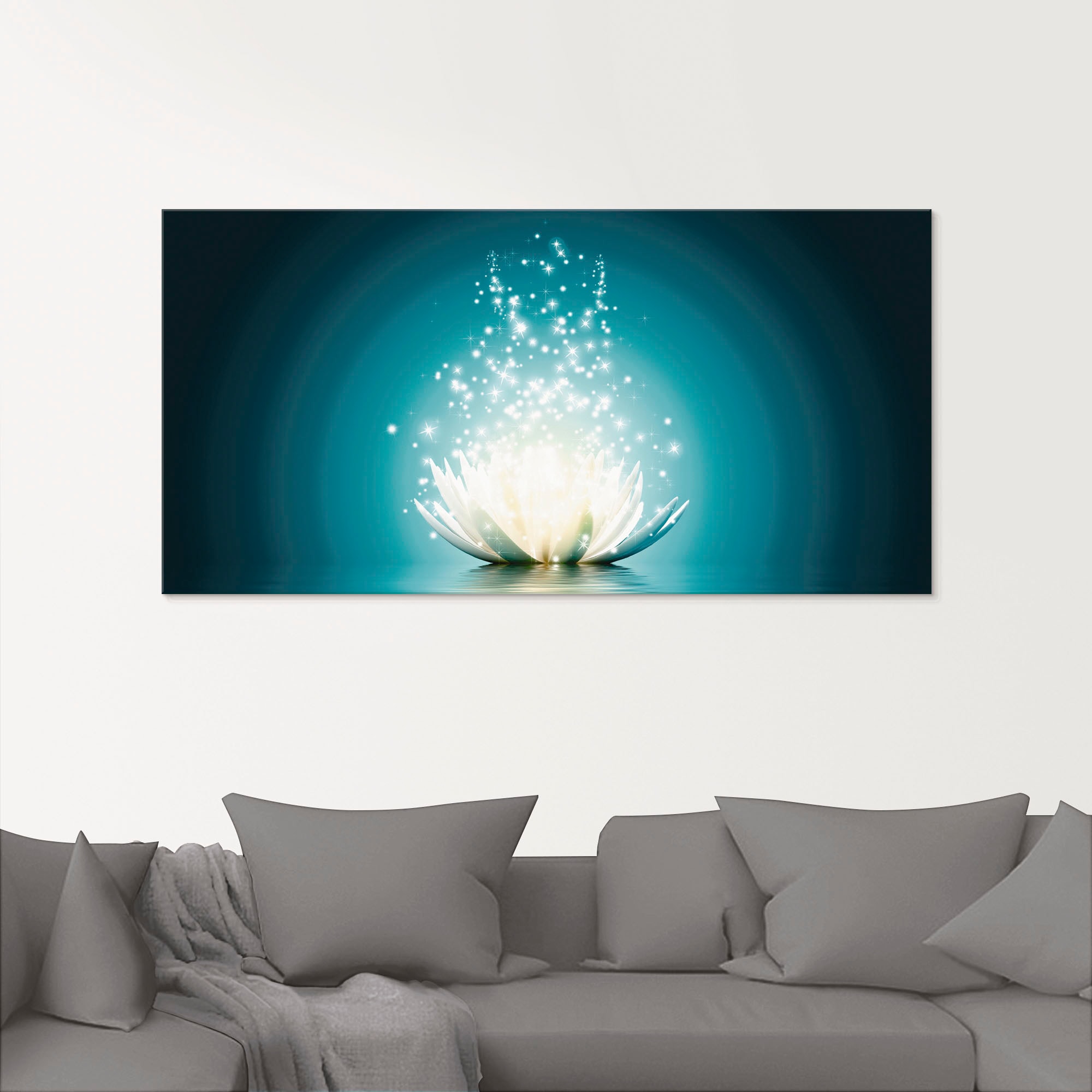 Artland Glasbild »Magie der Lotus-Blume« Blumen 1 Stk. tlg. in verschiedenen Grössen