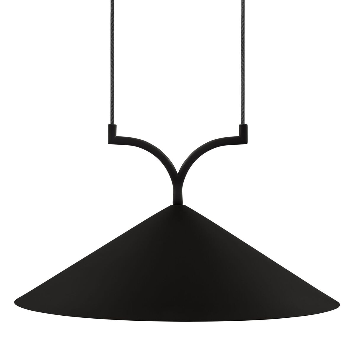 Curve pendel taklampe 50 cm, svart