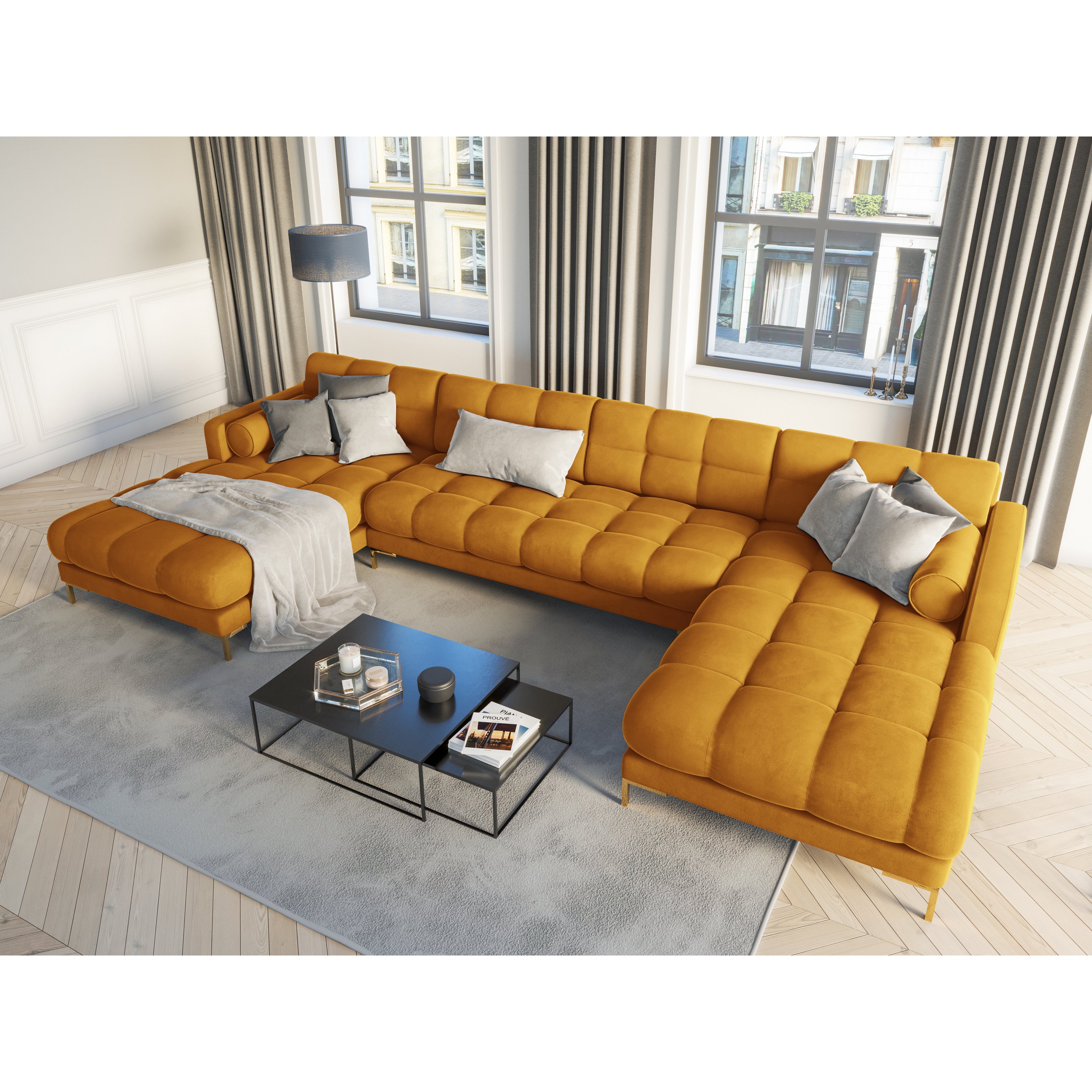 Cosmopolitan Design Bali U-bank - Okergeel / Goud