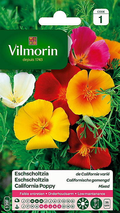 Graines d'Eschscholtzia de Californie Varié Vilmorin