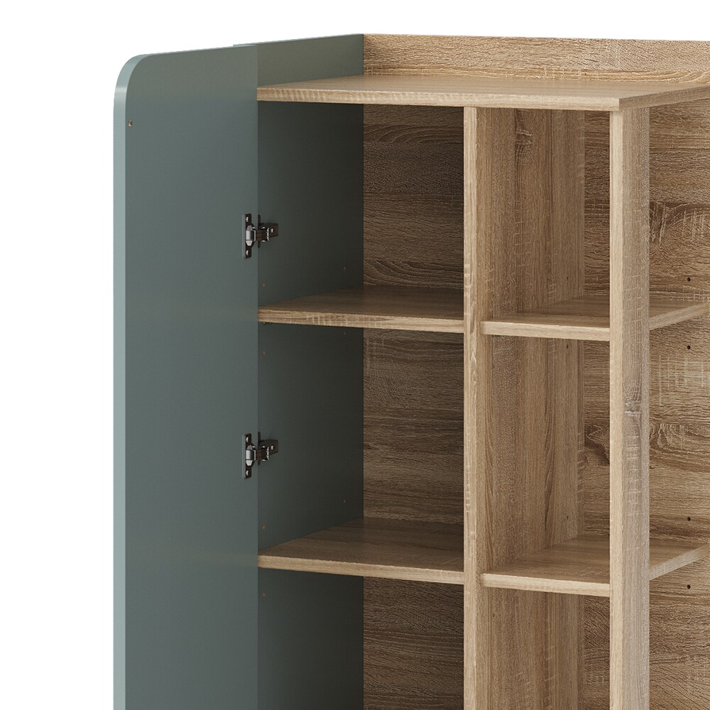 Vicco Midischrank Karen Sonoma Mintgrün 50 x 128 cm Tür offene Fächer