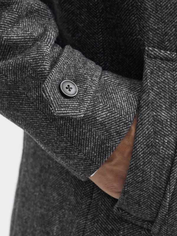 Jack & Jones - Melton - Wollen Jas - Winddicht - Hoge Hals