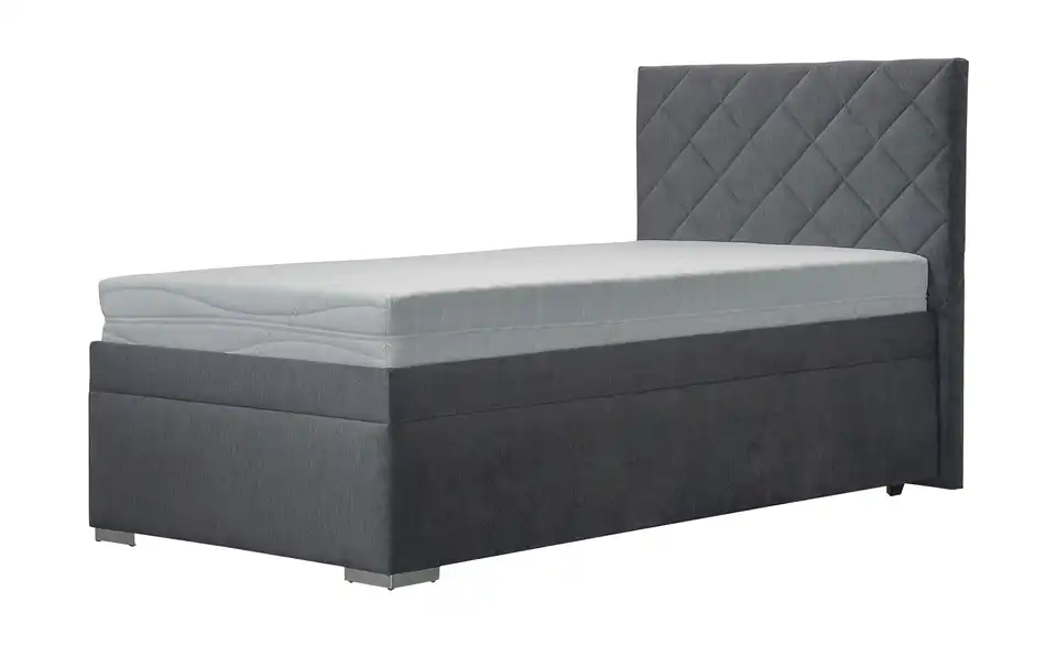 Polsterbett Klara 100 cm Grau