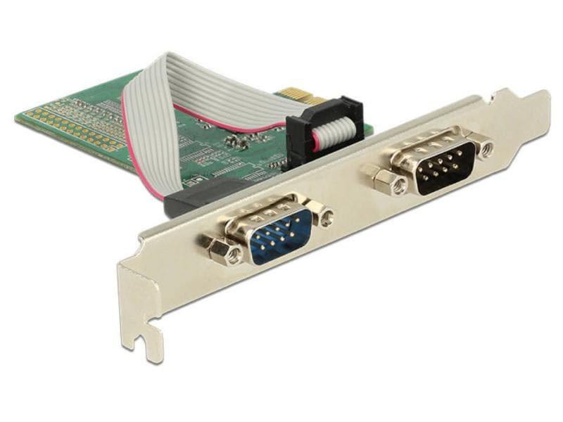 Delock PCI-Express-Karte 89555 2x Seriell / RS232 PCIe-Schnittstellenerweiterungskarte: 2x RS-232