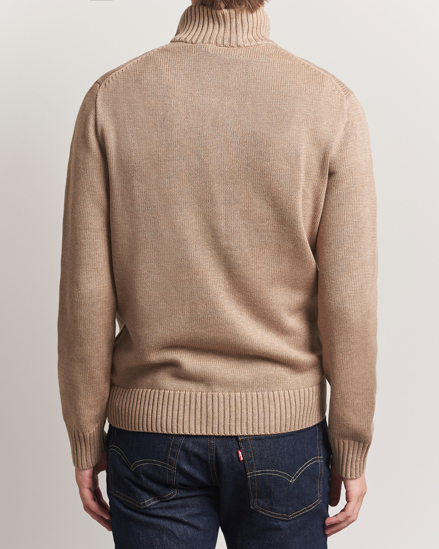 Polo Ralph Lauren Cotton Pullover Half-Zip Bronze Melange