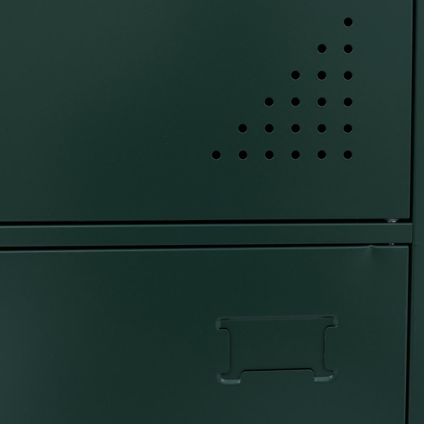 Mendler Spind HWC-P63, Schließfach Wertfachschrank Schließfachschrank 2 Türen, 90x38x45cm Stahl - grün