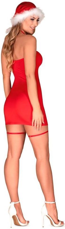 Obsessive Mini Jurkje Set Kissmas - Rood