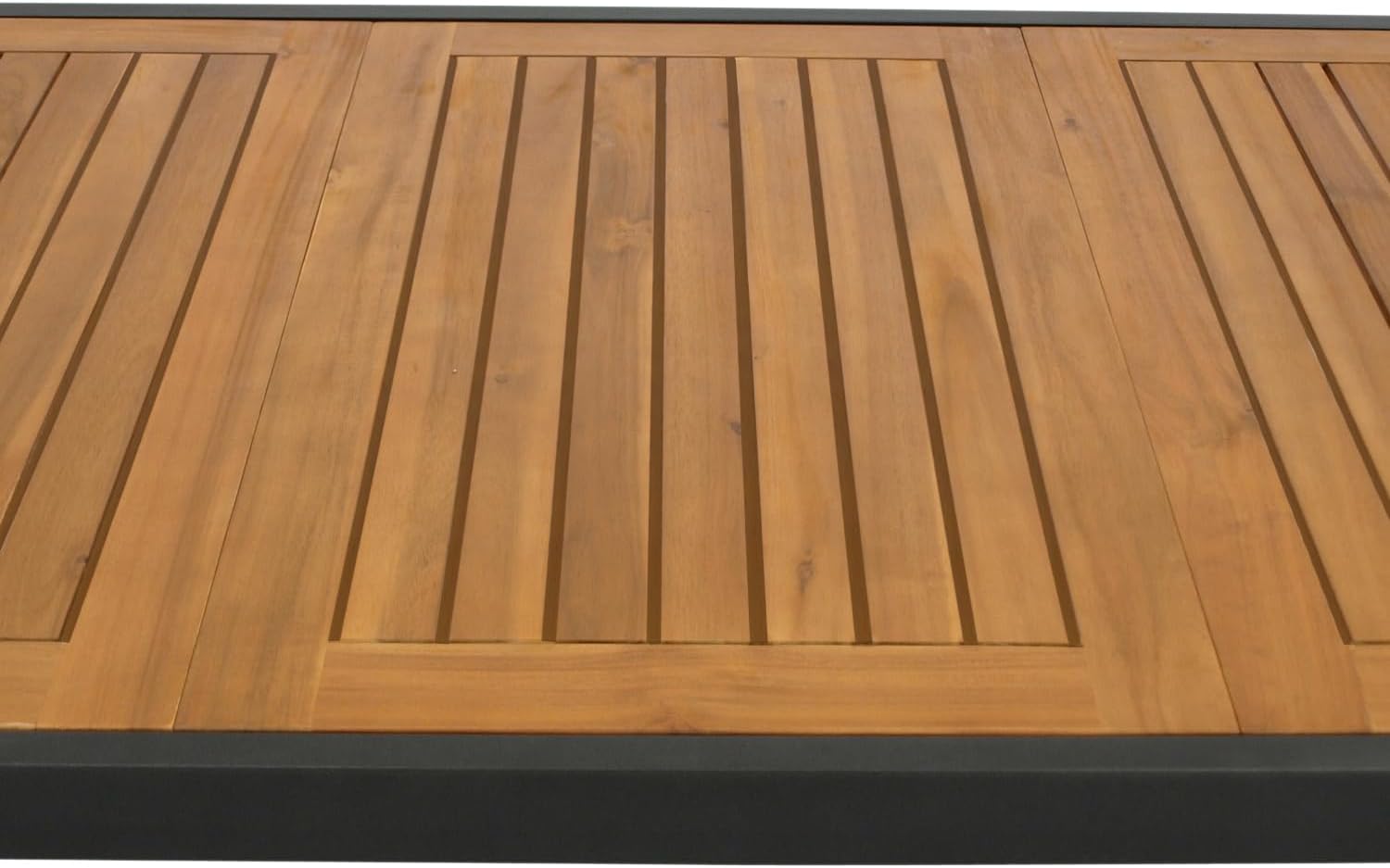 DEGAMO Gartentisch Ausziehtisch Milos 150/200x90cm, Aluminium anthrazit + Akazienholz geölt, Outdoor, FSC®-Zertifiziert
