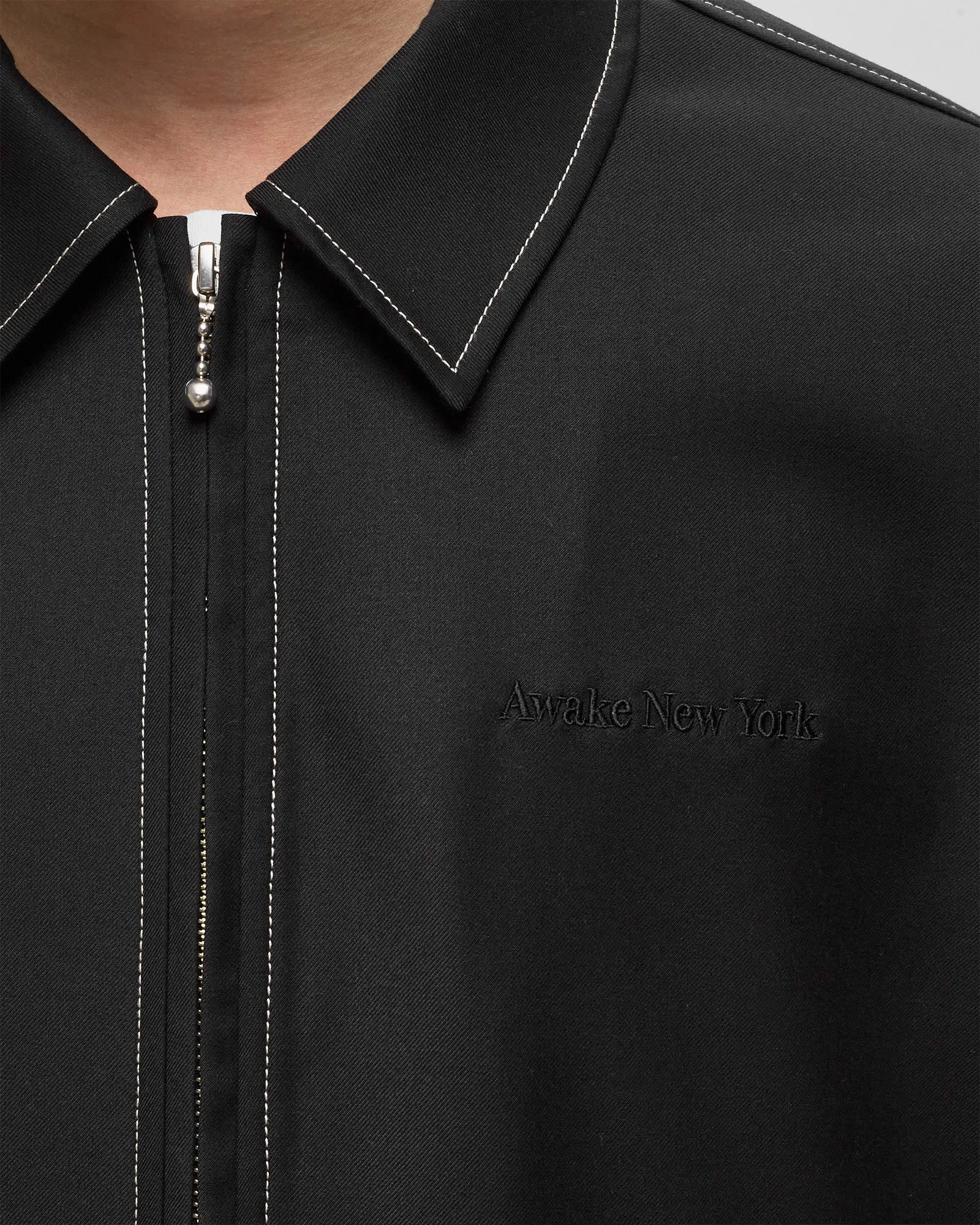 Awake LIGHTWEIGHT WOOL HARRINGTON JACKET