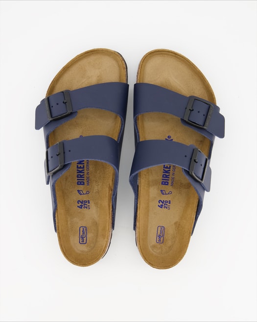 Birkenstock Arizona Weichbettung Pantoletten in Blau