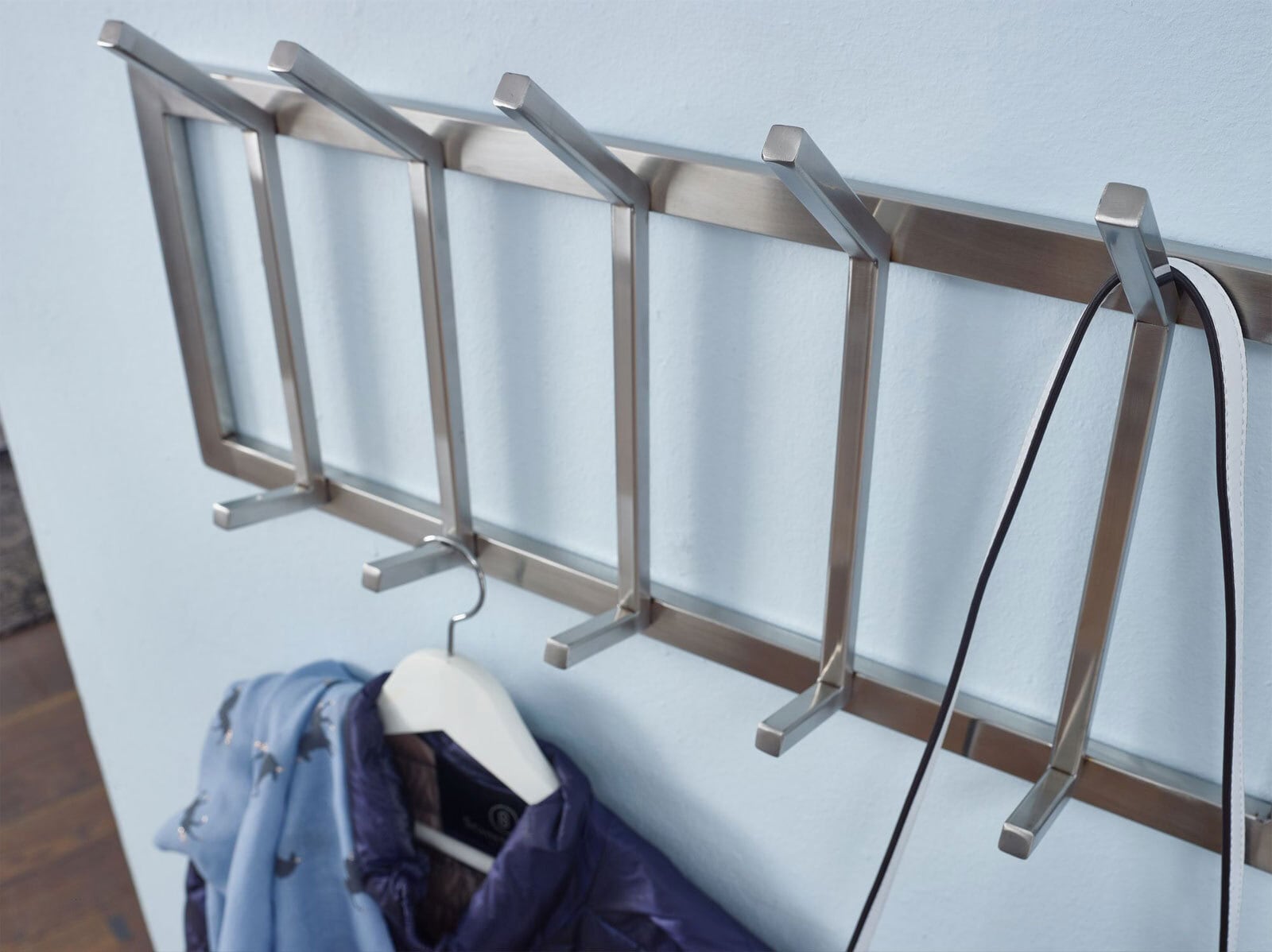 Garderobe 65 x 30 cm Silberfarbig