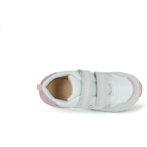Geox - J FASTICS GIRL - Blanc / Rose / Argenté