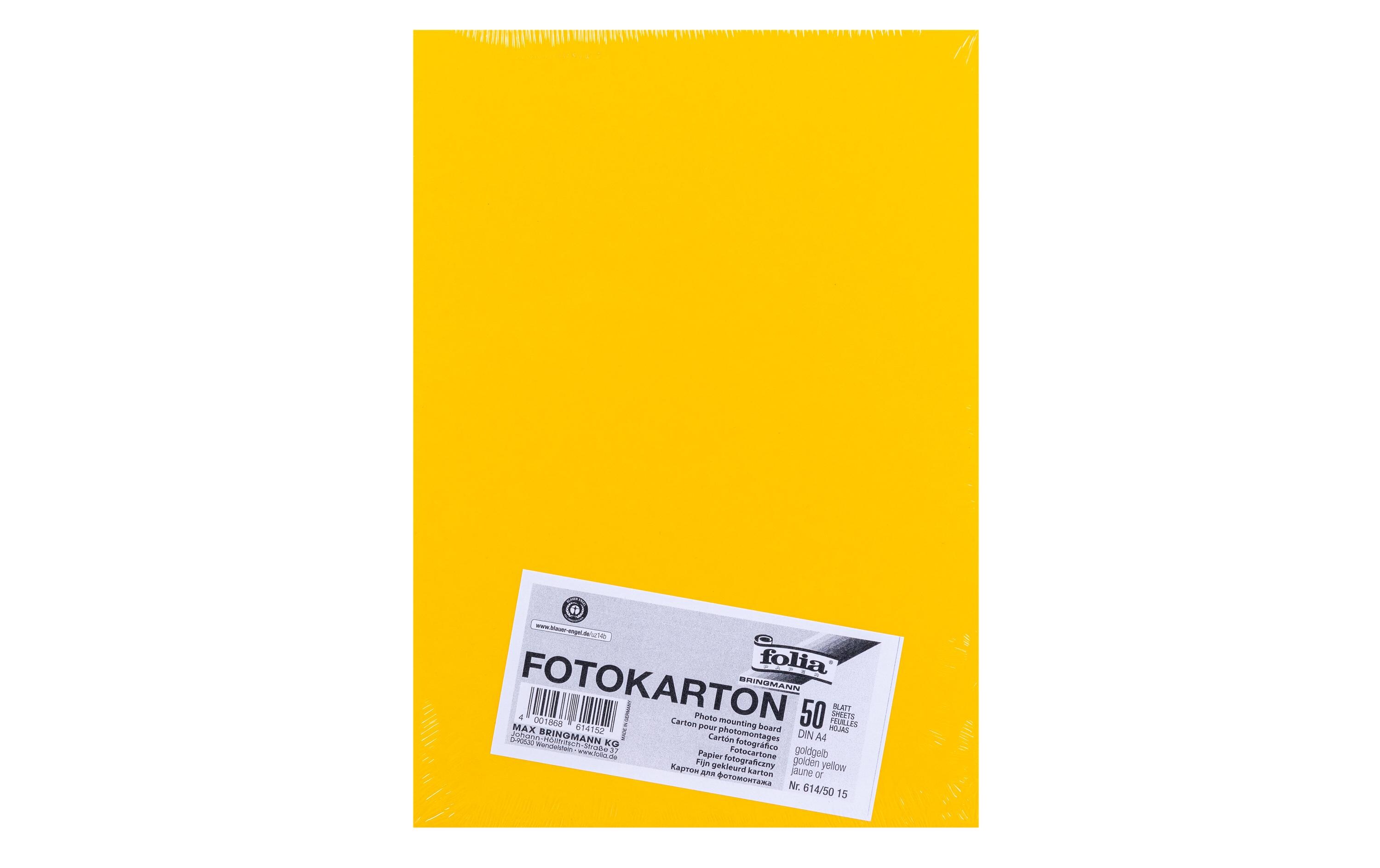 Fotokarton A4, 300 g/m², 50 Blatt, GoldgelbFotokarton zum Basteln oder Gestalten