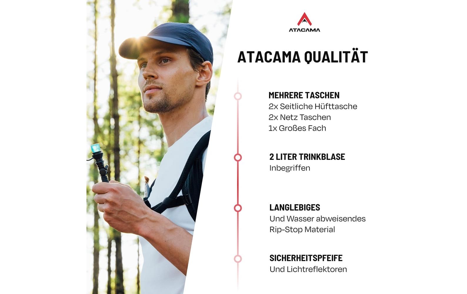 Atacama Backpack mit Trinkblase rotMultifunktionaler Rucksack mit Trinkfach