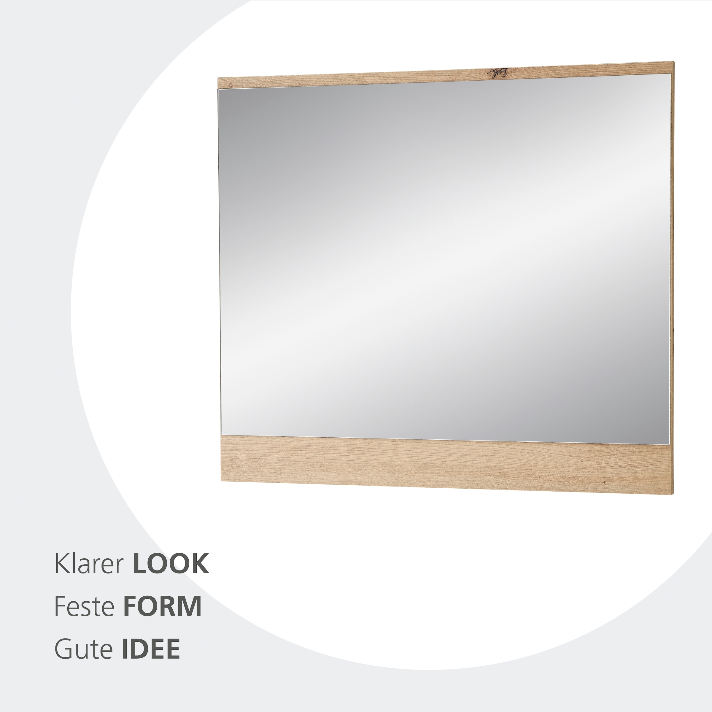 GOODproduct Wandspiegel »Fargo Wandspiegel, 80/70/2 (B/H/T cm)« Spiegelfläche 80 x 70 cm