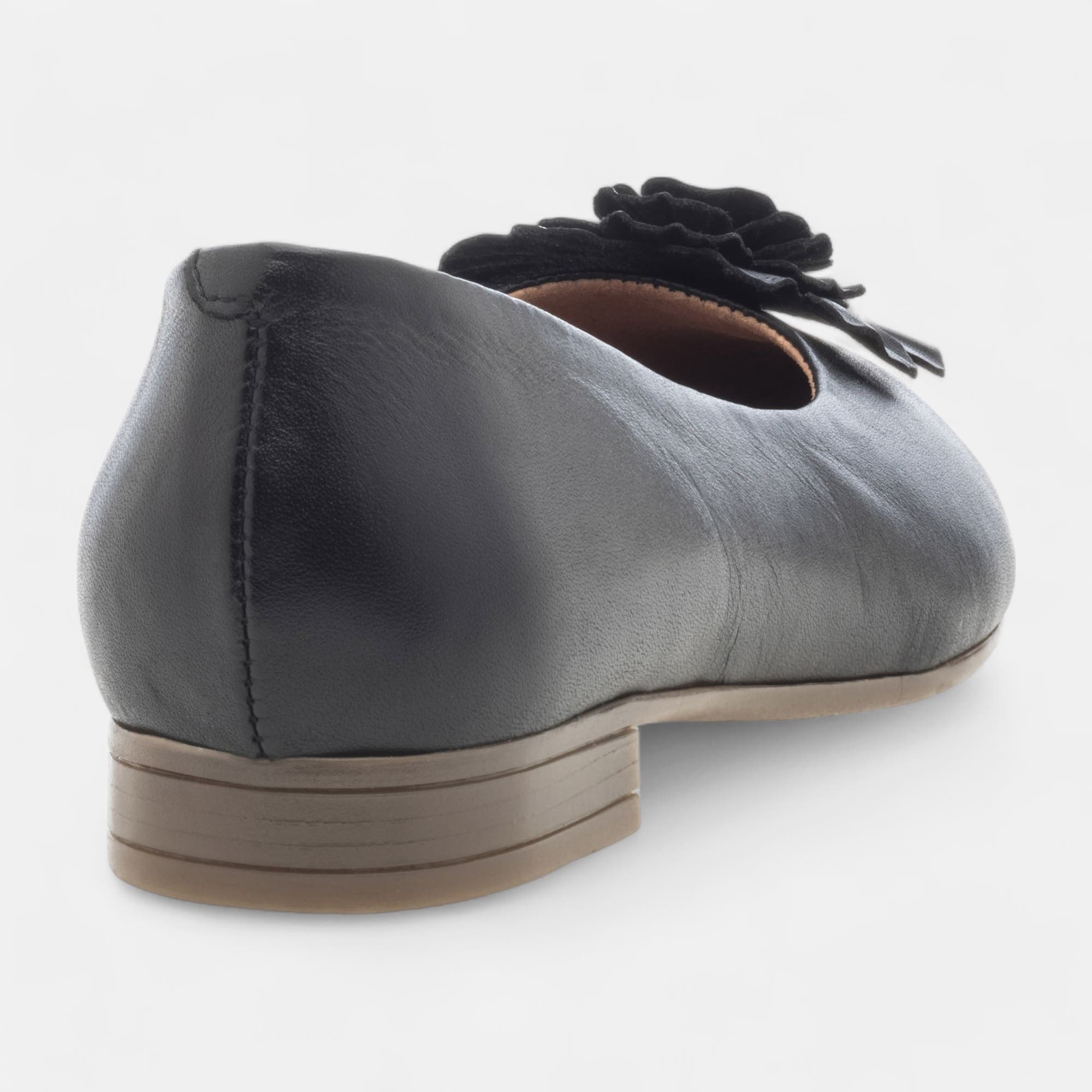 Ballerines Femme en cuir noir