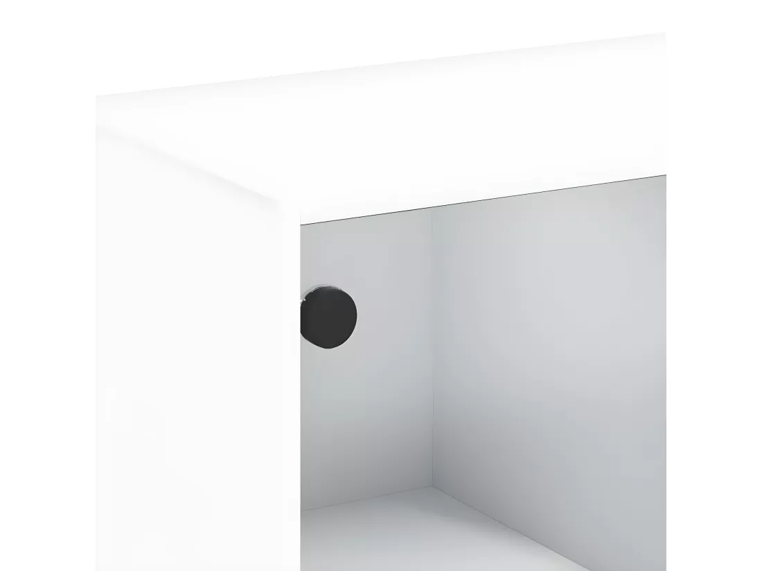 Bibliothèque avec portes blanc 136x37x142 cm bois d'ingénierie