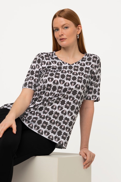 Slinkyshirt, Ornamente, Classic, V-Ausschnitt, Halbarm