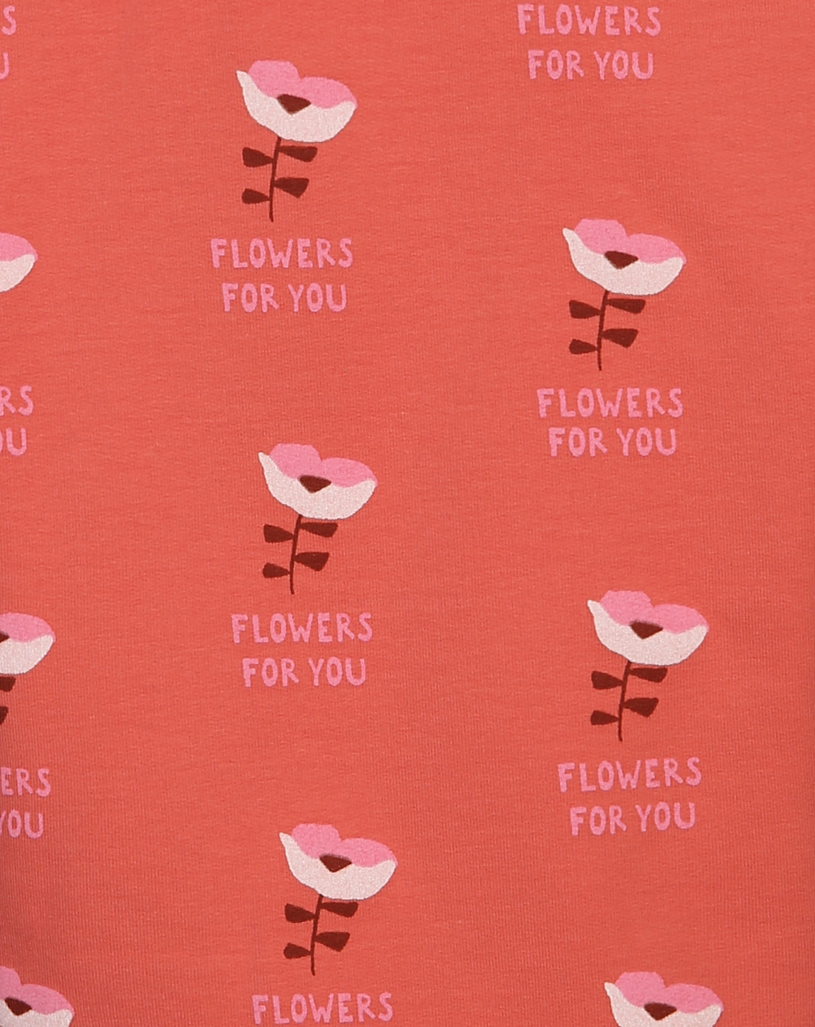 Sweatshirt FLOWERS AOP in orange