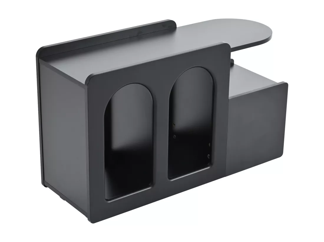Buffet à roulettes - avec rangement multifonctionnel - designunique - Noir