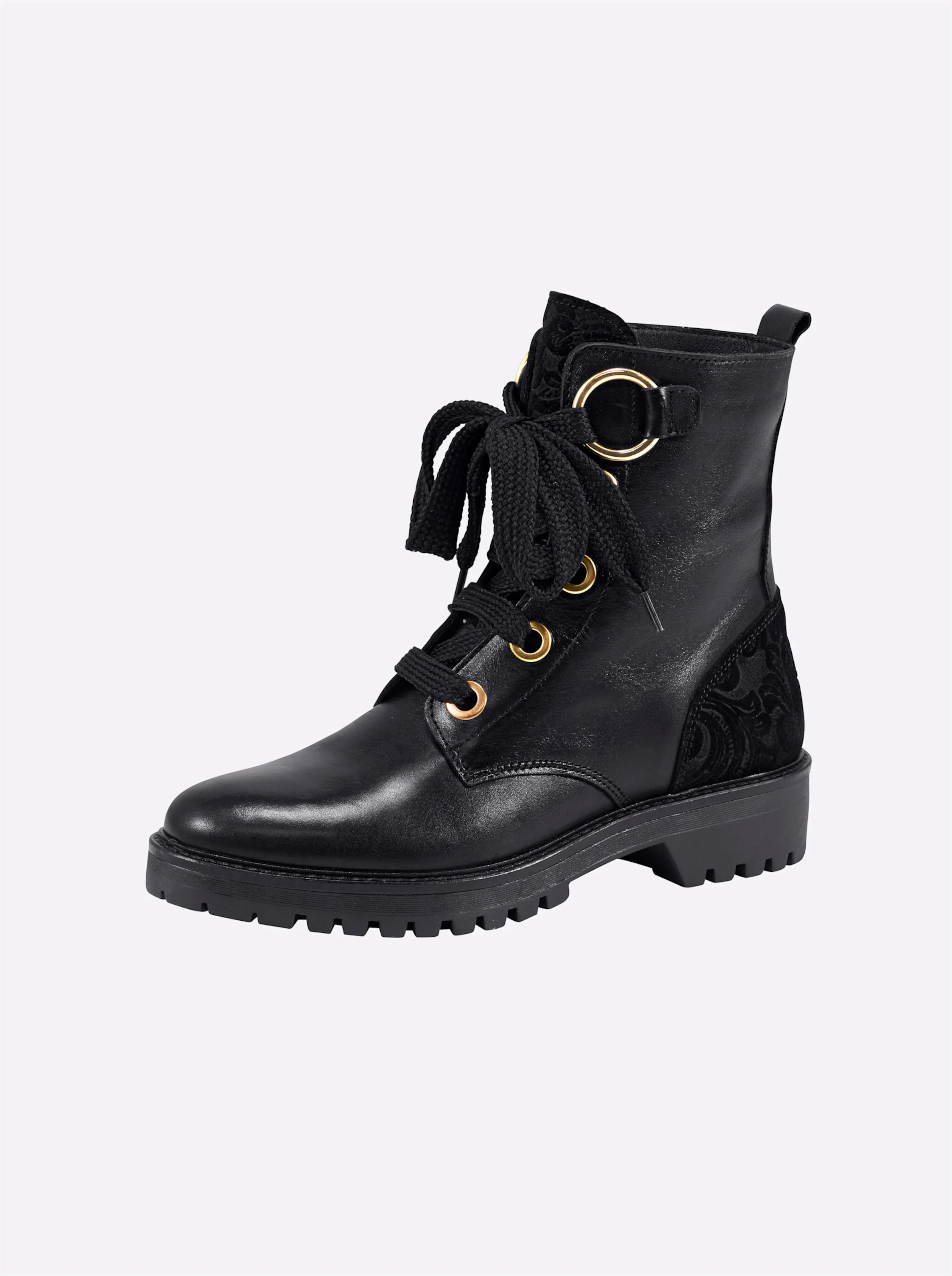 heine Schnürstiefelette in schwarz