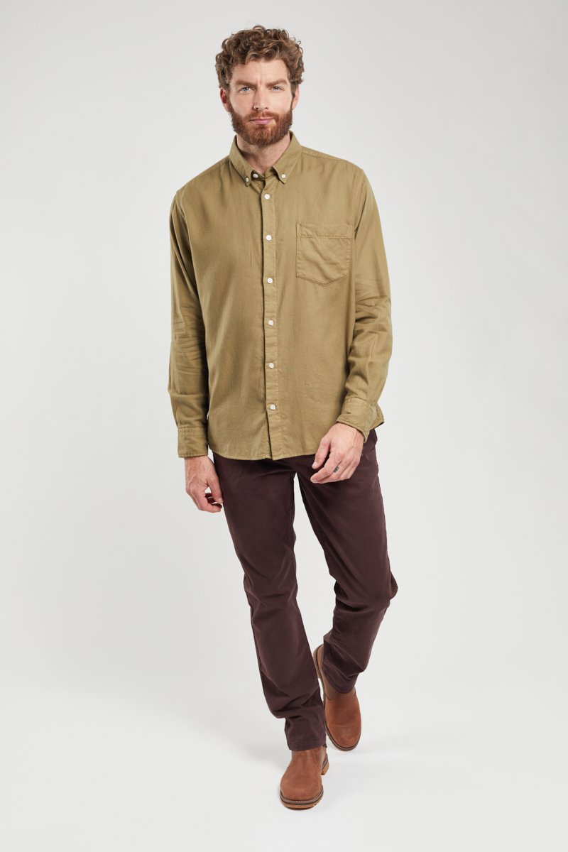 Chemise coupe droite - flanelle de coton