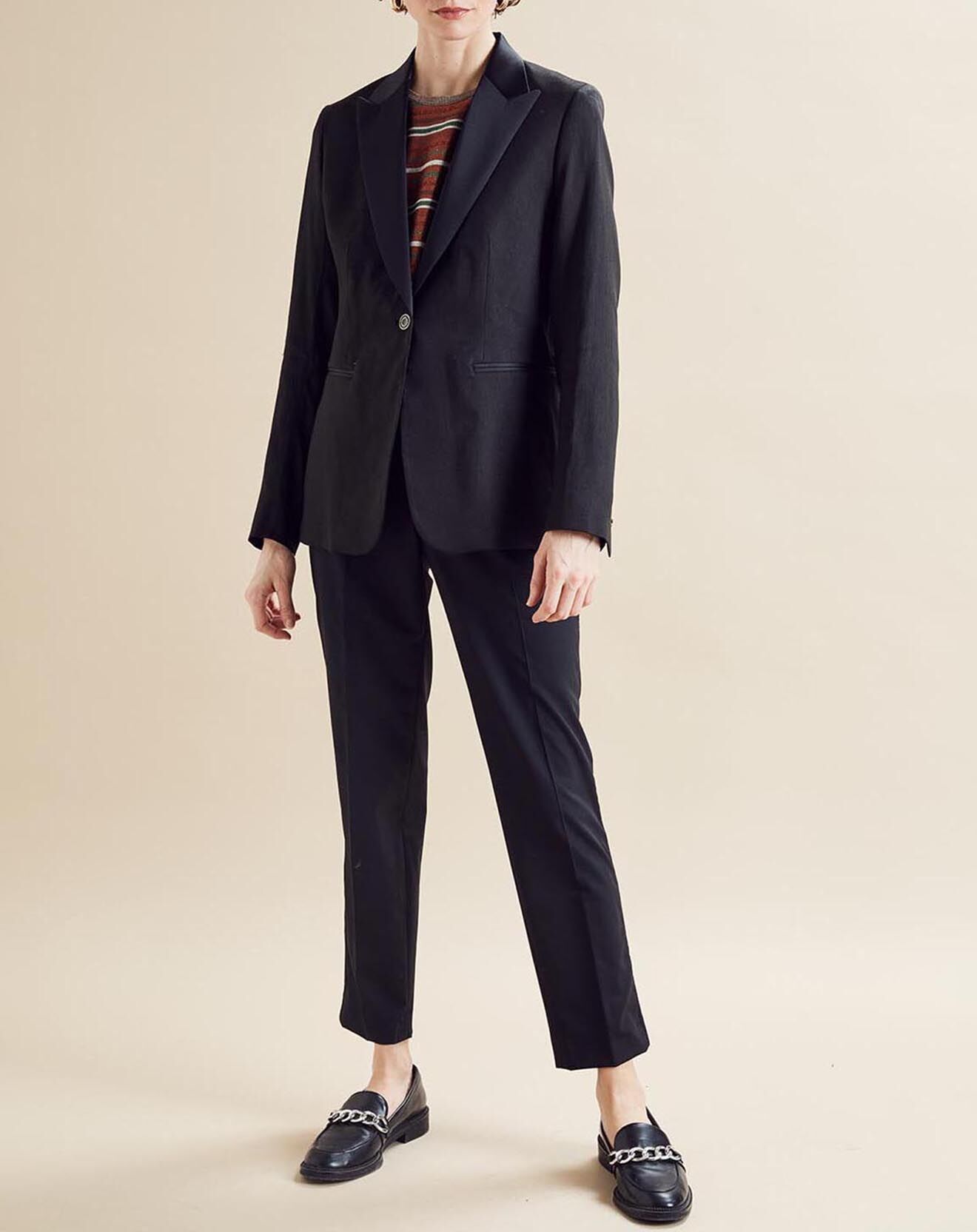 Chloé Stora Veste en Lin mélangé Victoire noire