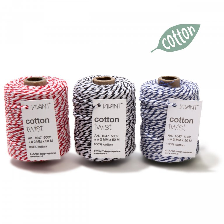 Cotton Twist Baumwollschnur, zweifarbig