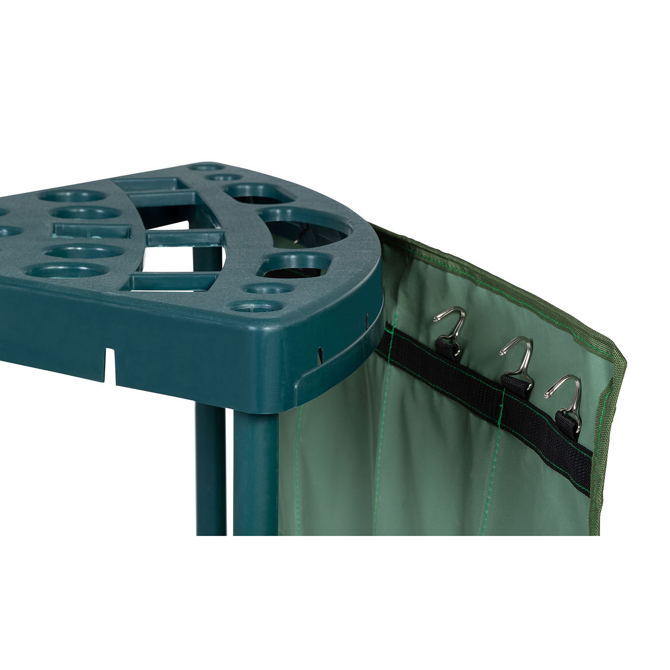 Pratik Garden Rack d'angle pour outils de jardin vert  - 43x43x59 cm