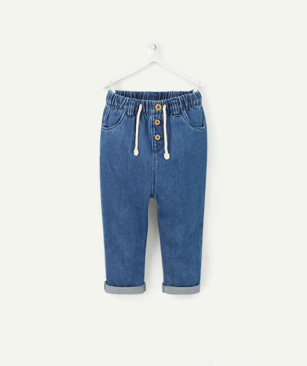 PANTALON SAROUEL BÉBÉ GARÇON EN DENIM LOW IMPACT