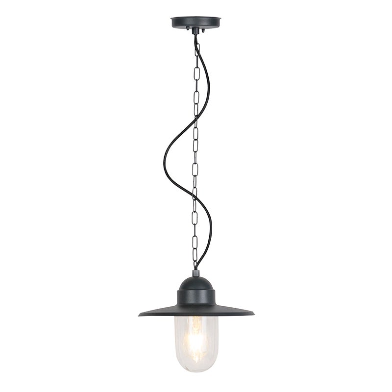 Landelijke hanglamp voor buiten, antraciet IP44 - Kansas Graphite