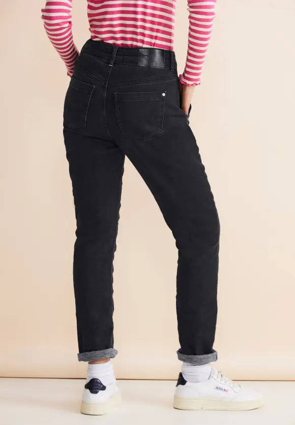 Loose Fit Thermo Jeans - dark grey washed