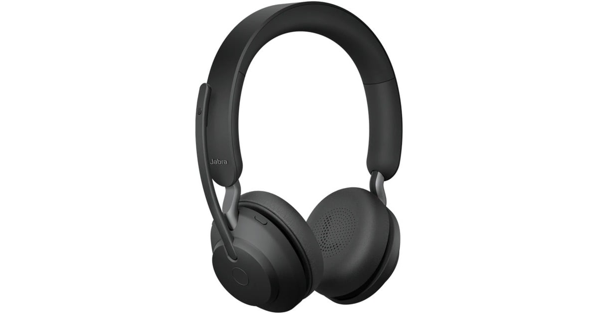JabraEvolve2 65 on-ear headset  (Zwart, Microsoft Teams, USB-C, Inclusief laadstation)