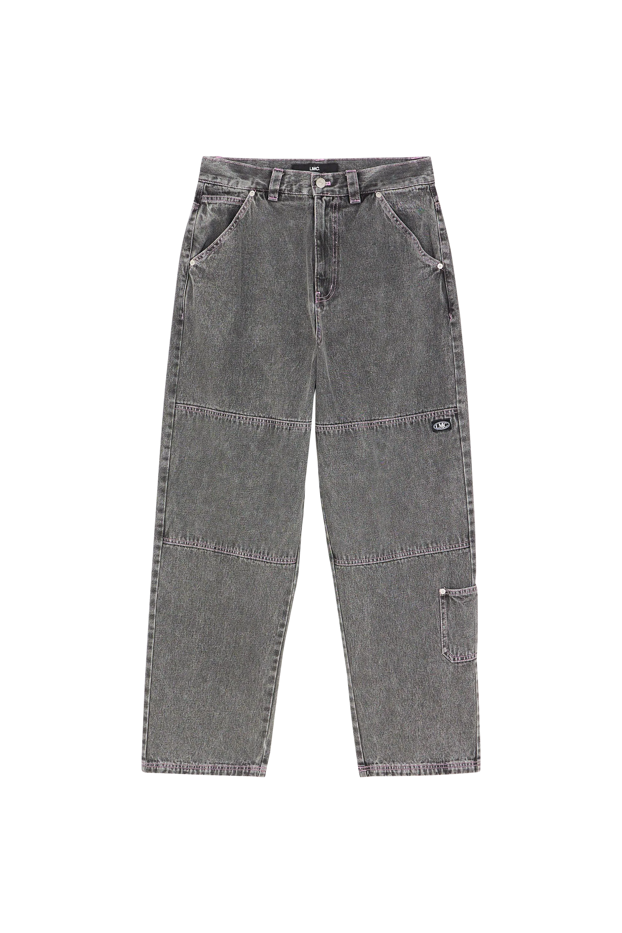 LOST MANAGEMENT CITIES Jean CNTRST ST DOUBLE KNEE Noir