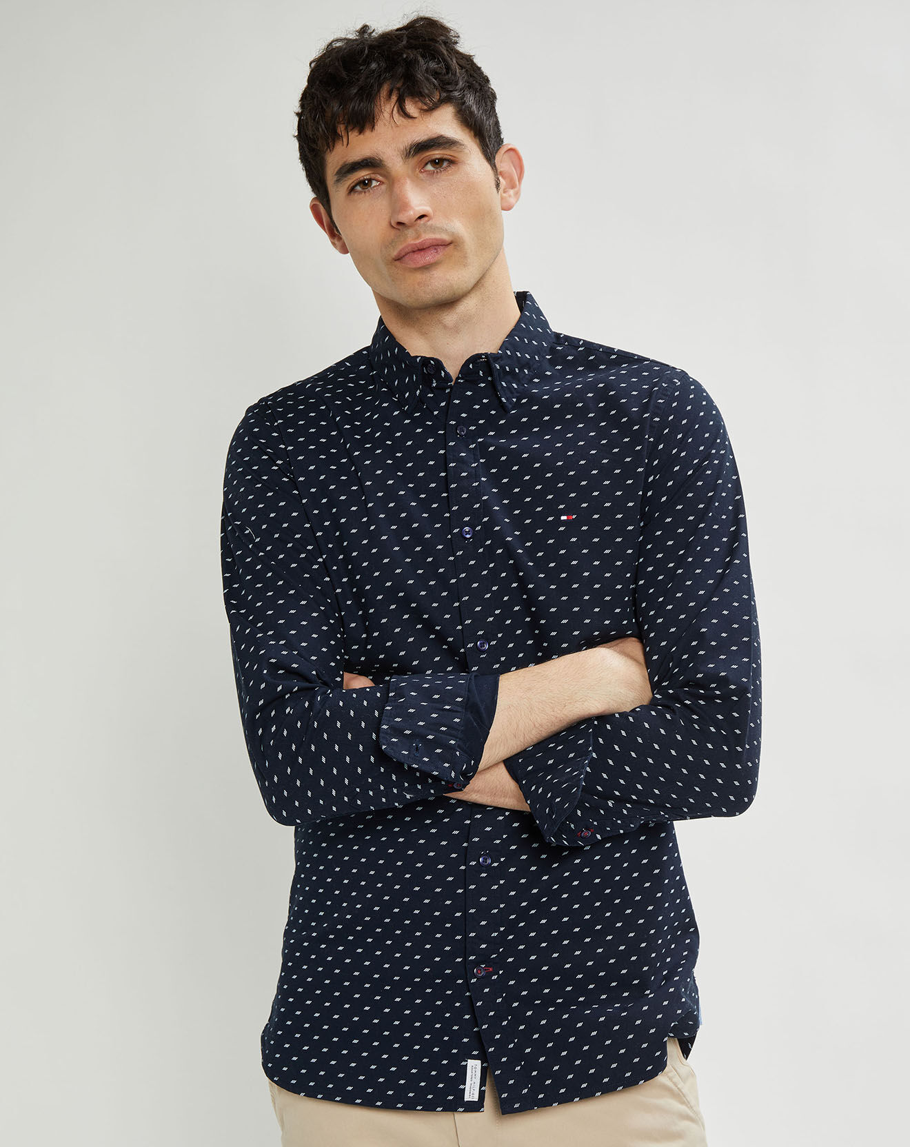 Tommy Hilfiger Chemise slim Mini imprimée bleu marine