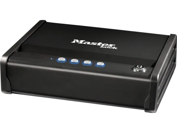 Master Lock No. MLD08E - Pengeskab - solidt stål - sort