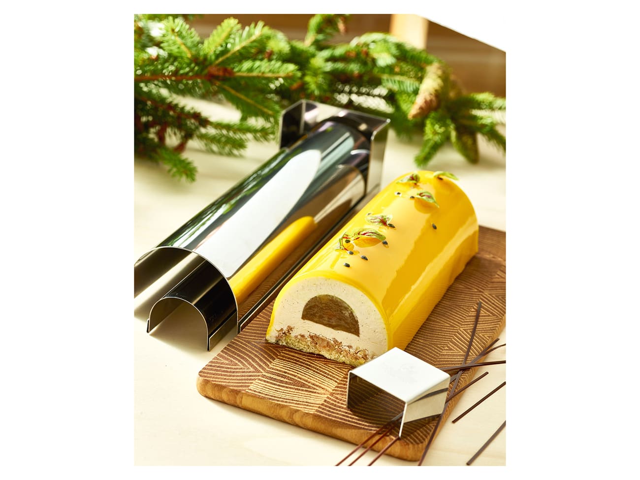 Moule à bûche démontable inox - Petit modèle - 30 cm x Ø 4 cm - De Buyer