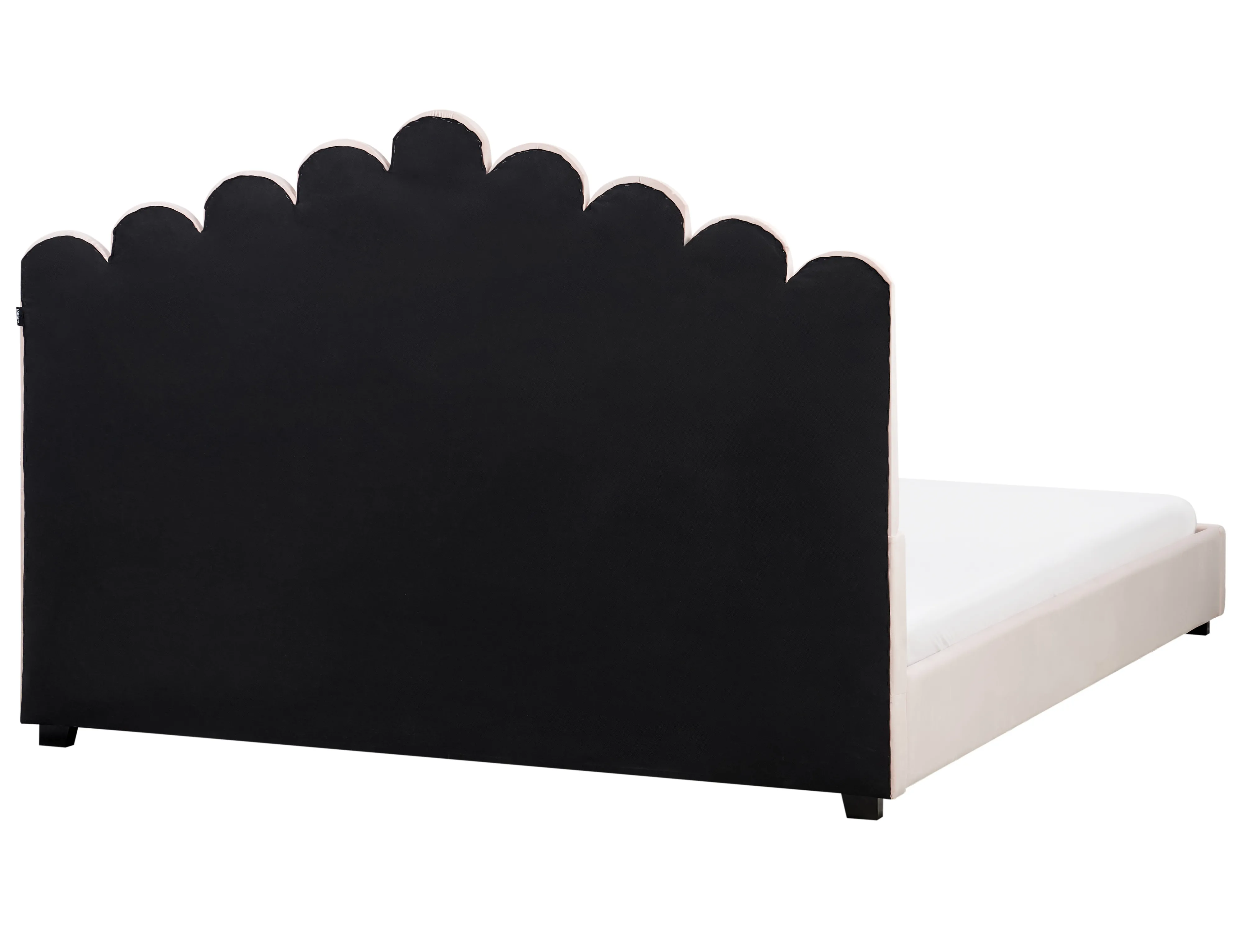 Waterbed Fluweel VINCENNES 180 x 200 cm Pastelroze