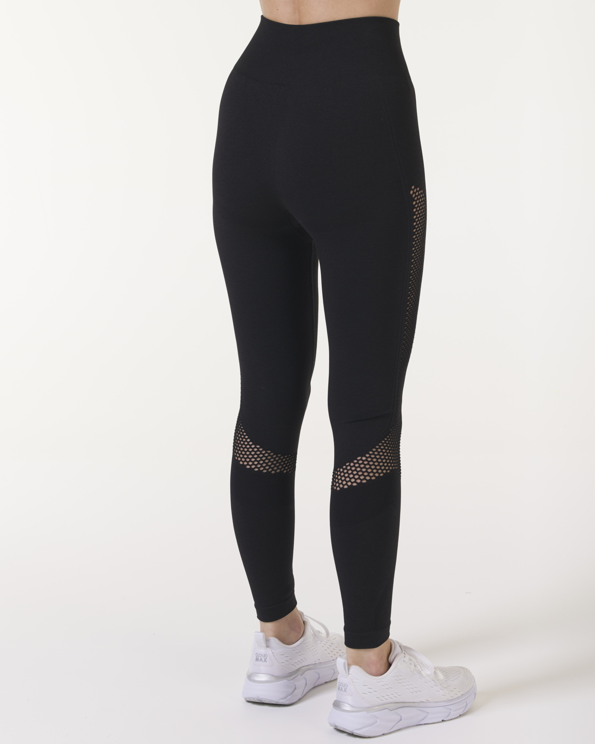 LEVITY Eclipse Mesh Seamless Tights Black
