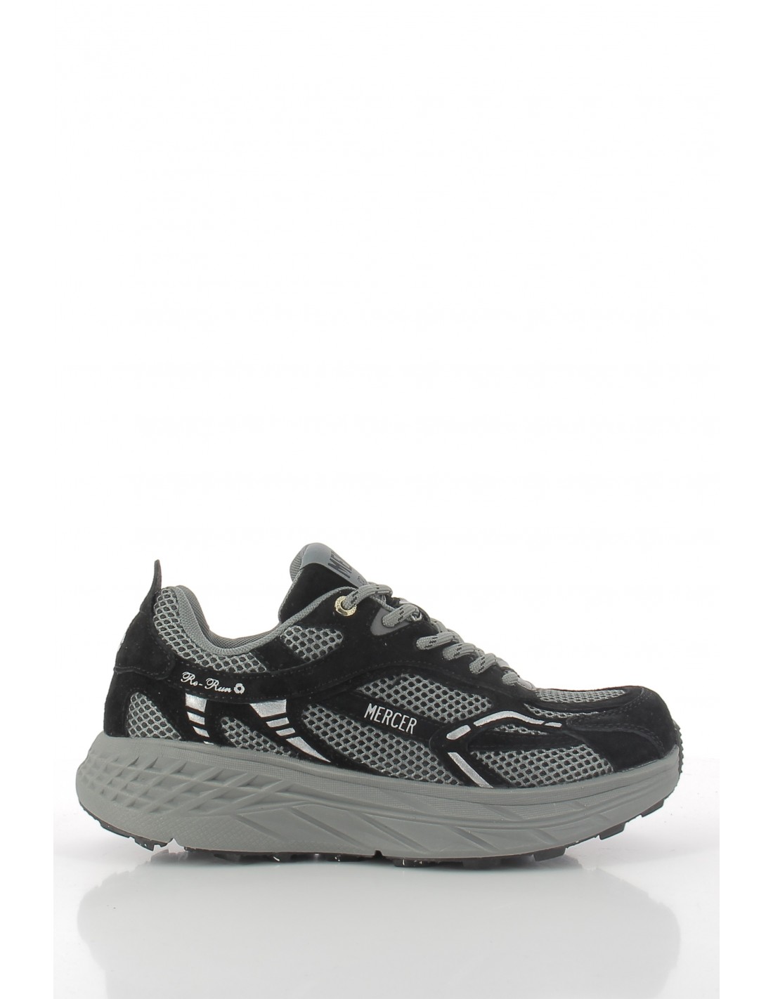 mercer Baskets de ville Hommethe re-run max nubuck Noir/Gris