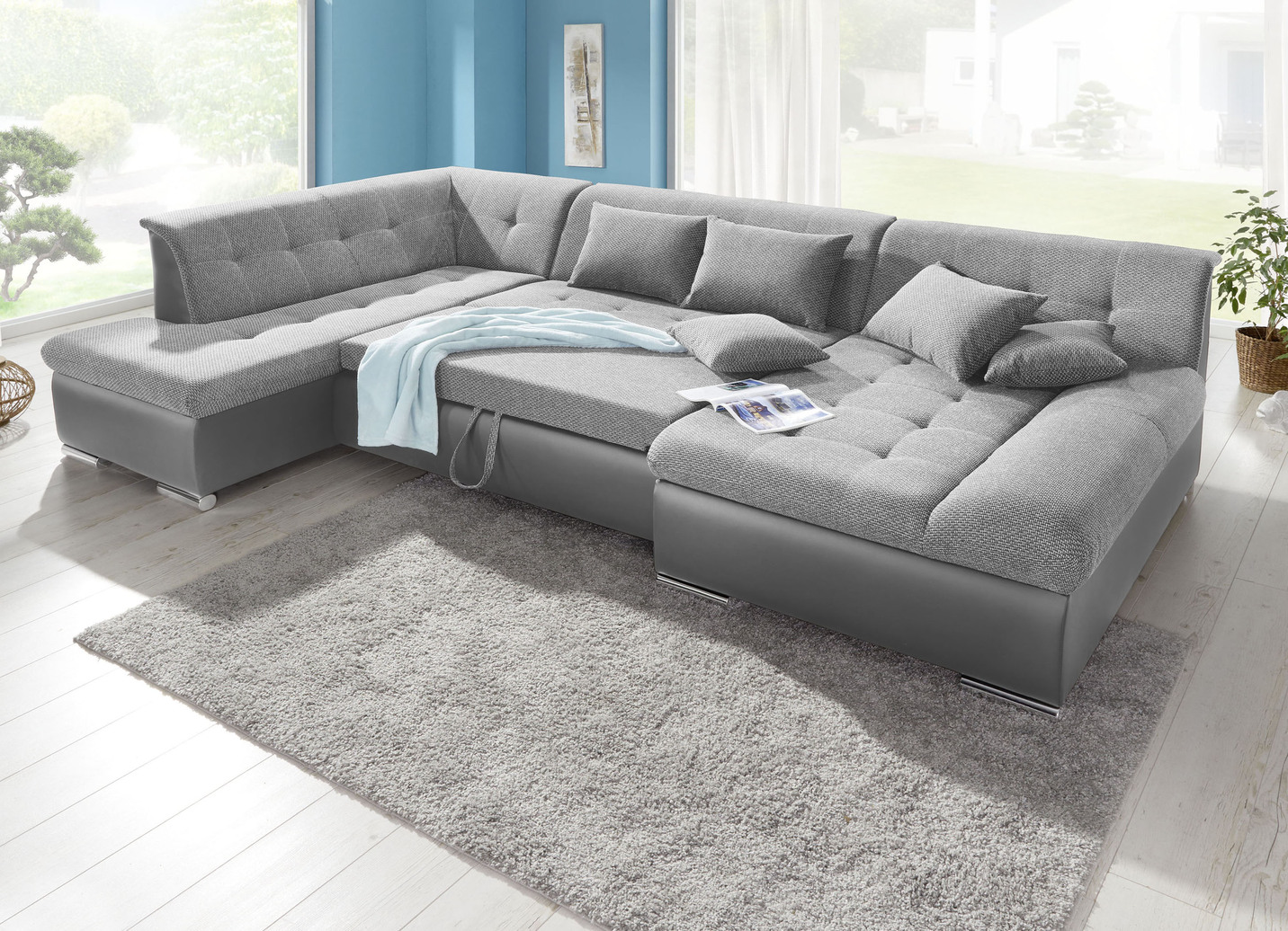 Wohnlandschaft mit Bettfunktion