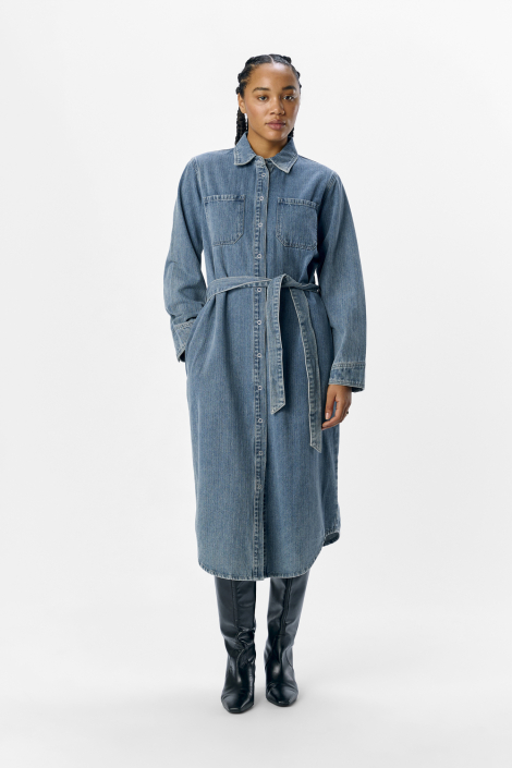 Object blauwe dames jurk